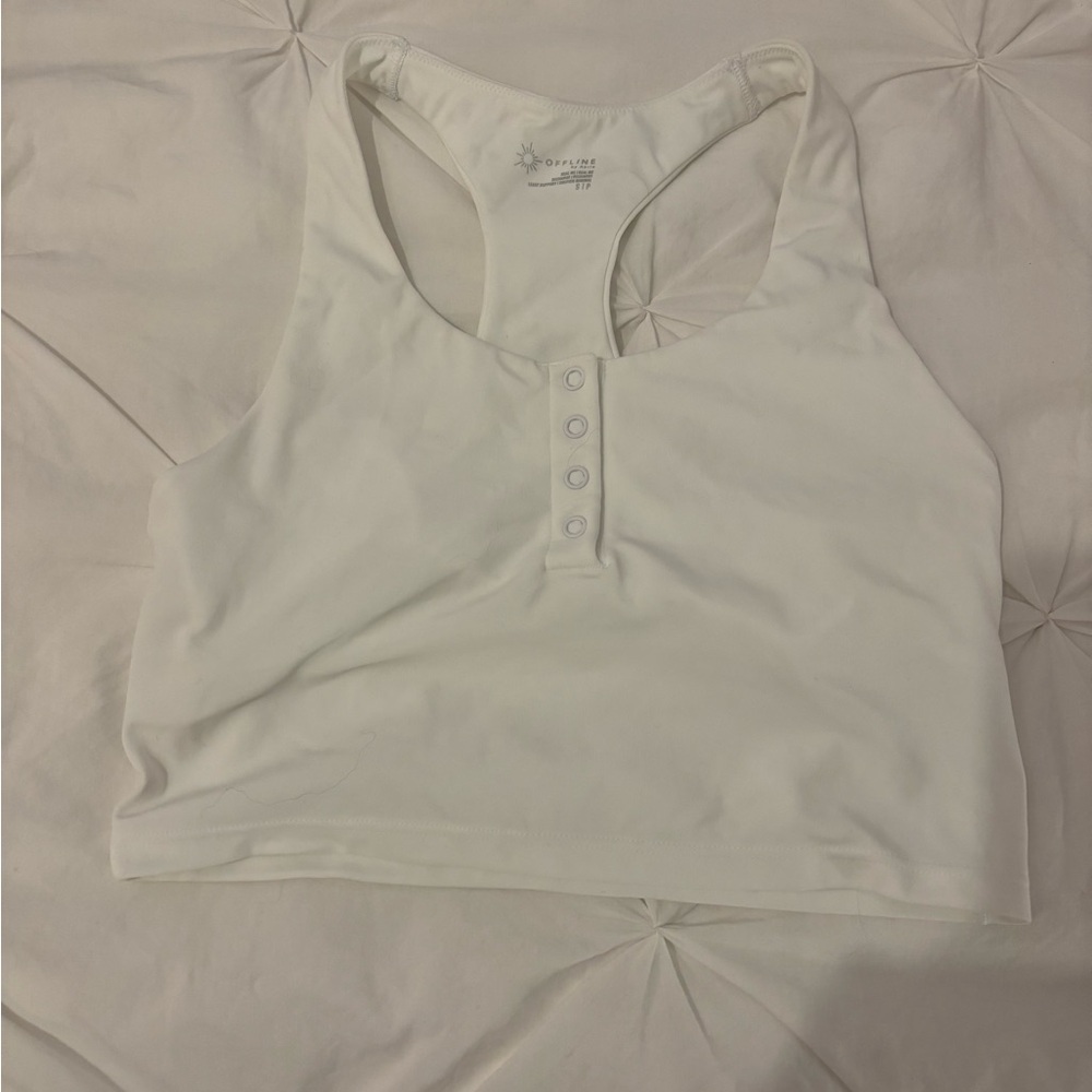 Aerie Cream Racerback Tank Top